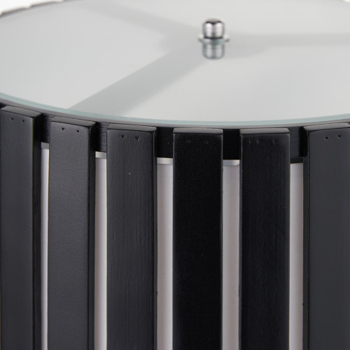 Pacific Lifestyle Rabanne Slatted Black Wood Tripod Table Lamp