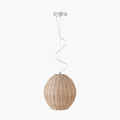 pacific lifestyle Raffles Large Rattan Cream Wash Pendant