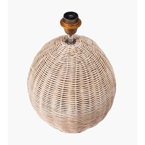 Pacific Lifestyle Raffles Large Rattan Cream Wash Table Lamp Base