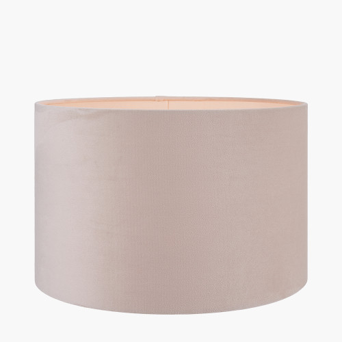Pacific Lifestyle Rene 25cm Greige Velvet Cylinder Lampshade