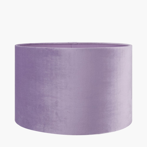 pacific lifestyle Rene 40cm Lilac Velvet Cylinder Lampshade