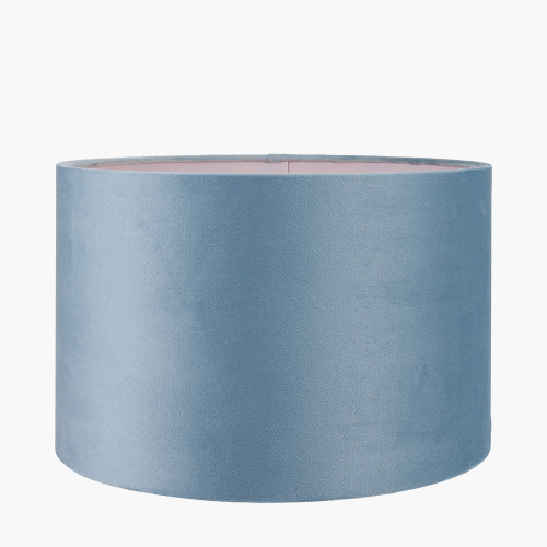 Pacific Lifestyle Rene 45cm Duck Egg Velvet Cylinder Lampshade