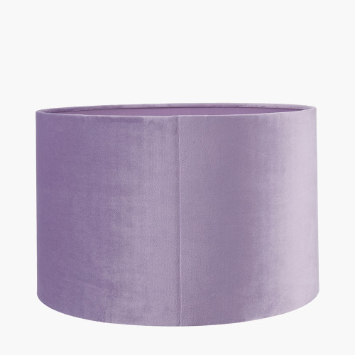 Pacific Lifestyle Rene 45cm Lilac Velvet Cylinder Lampshade
