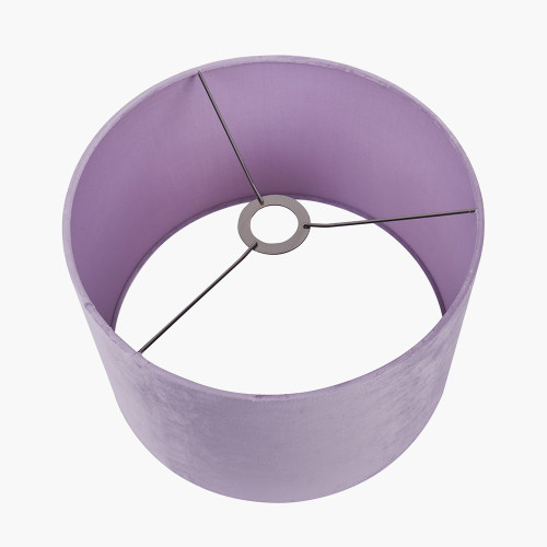 Pacific Lifestyle Rene 45cm Lilac Velvet Cylinder Lampshade