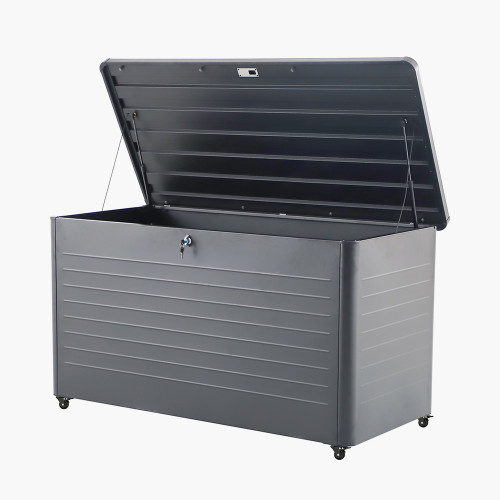 Pacific Lifestyle Rhode Island Large Galvanised Steel Cushion Box Anthracite