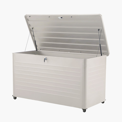 Pacific Lifestyle Rhode Island Large Galvanised Steel Cushion Box Pebble