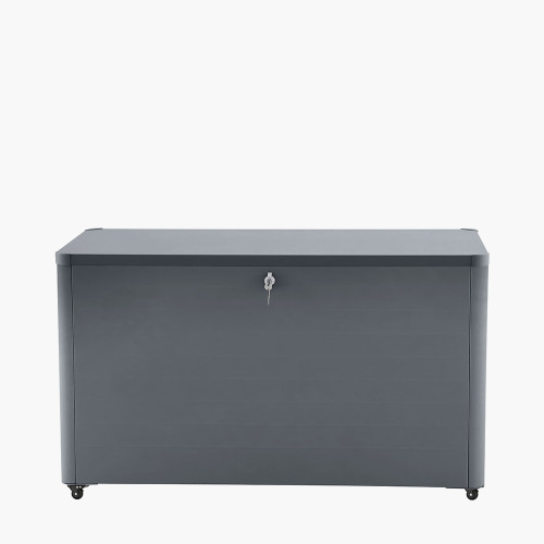 pacific lifestyle Rhode Island Small Galvanised Steel Cushion Box Anthracite