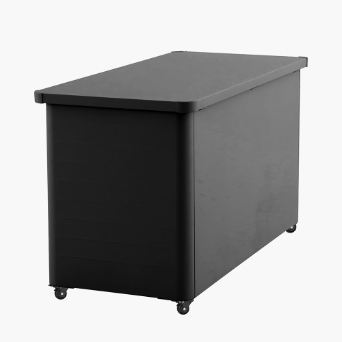 Pacific Lifestyle Rhode Island Small Galvanised Steel Cushion Box Black