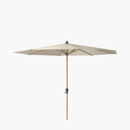 pacific lifestyle Riva Teak 3m Round Champagne Parasol