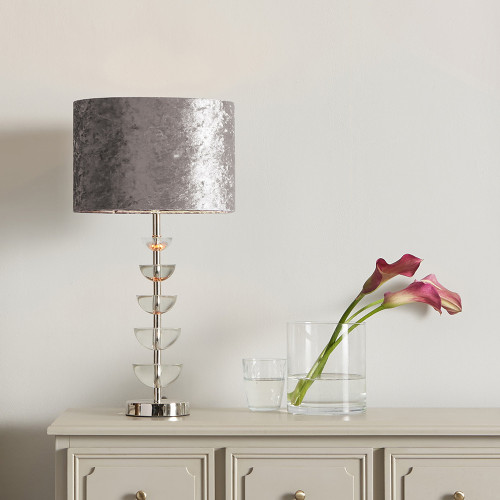 Pacific Lifestyle Rosa Glass And Silver Table Lamp Base