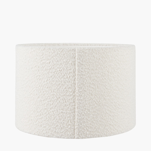 Pacific Lifestyle Rouen 40cm White Boucle Cylinder Lampshade