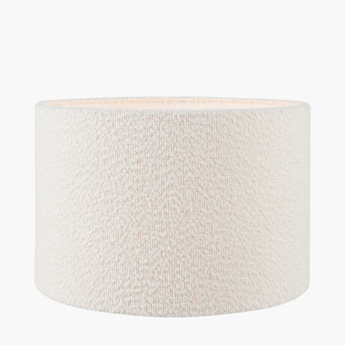 Pacific Lifestyle Rouen 45cm White Boucle Cylinder Lampshade