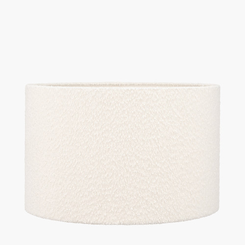 pacific lifestyle Rouen 50cm White Boucle Cylinder Lampshade
