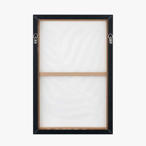 Pacific Lifestyle S/2 Black Leaf Print Canvases With Black Frames