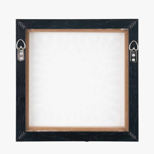 Pacific Lifestyle S/2 Black Leaf Print Square Canvases With Black Frames
