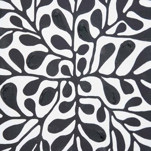 Pacific Lifestyle S/2 Black Leaf Print Square Canvases With Black Frames