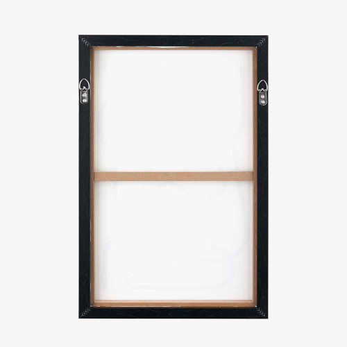 Pacific Lifestyle S/2 Black Squiggle Print Canvases With Black Frames