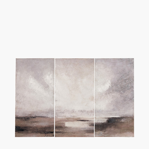 pacific lifestyle S/3 Grey and Neutrals Abstract Landscape Canvases