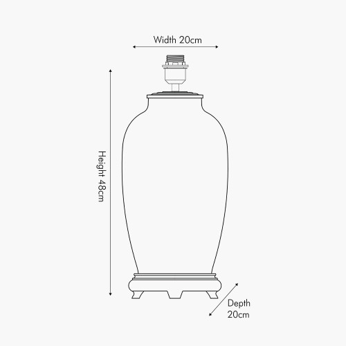 Pacific Lifestyle Safari Tall Glass Table Lamp Base