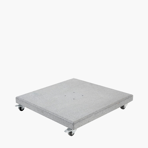 Pacific Lifestyle Salerno Hammered Grey Granite 90KG Wheeled Parasol Base