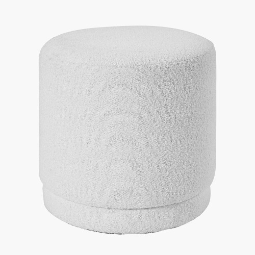 pacific lifestyle Sassari Bouclé Fabric Cylinder Pouffe