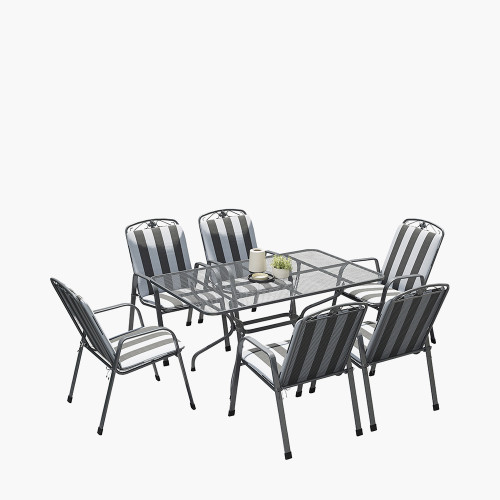 pacific lifestyle Savoy Rectangular 6 Seater Dining Set with Cushions