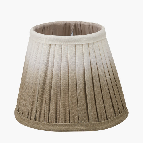 Pacific Lifestyle Scallop 16cm Taupe Ombre Soft Pleated Tapered Lampshade