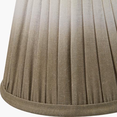 Pacific Lifestyle Scallop 16cm Taupe Ombre Soft Pleated Tapered Lampshade