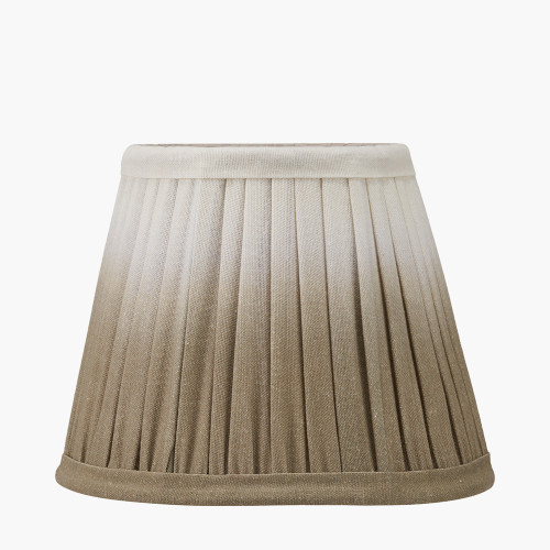 pacific lifestyle Scallop 16cm Taupe Ombre Soft Pleated Tapered Lampshade