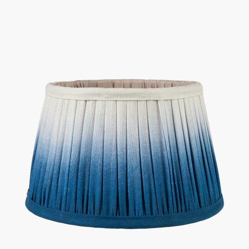 pacific lifestyle Scallop 20cm Blue Ombre Soft Pleated Tapered Lampshade