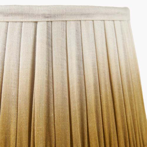 Pacific Lifestyle Scallop 20cm Mustard Ombre Soft Pleated Tapered Lampshade