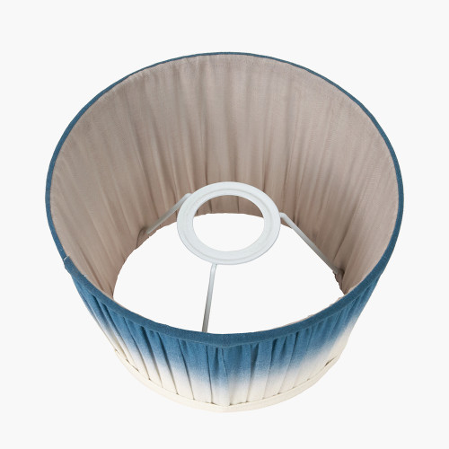 Pacific Lifestyle Scallop 25cm Blue Ombre Soft Pleated Tapered Lampshade