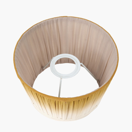 Pacific Lifestyle Scallop 25cm Mustard Ombre Soft Pleated Tapered Lampshade
