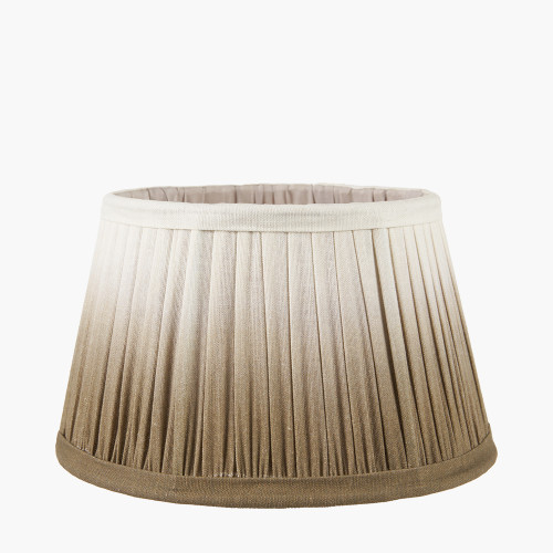pacific lifestyle Scallop 25cm Taupe Ombre Soft Pleated Tapered Lampshade