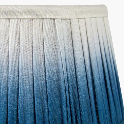 Pacific Lifestyle Scallop 30cm Blue Ombre Soft Pleated Tapered Lampshade