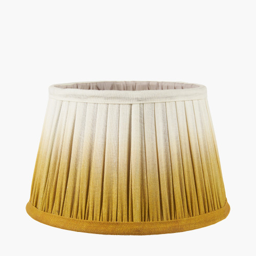 pacific lifestyle Scallop 30cm Mustard Ombre Soft Pleated Tapered Lampshade