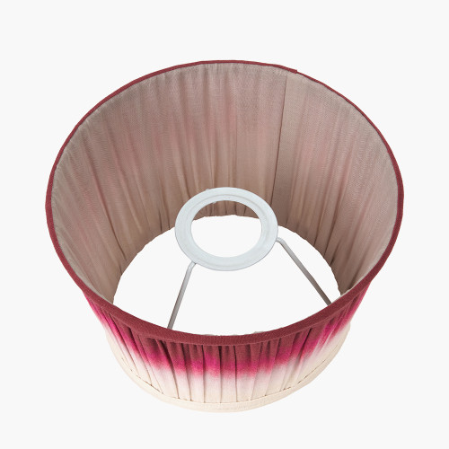 Pacific Lifestyle Scallop 30cm Red Ombre Soft Pleated Tapered Lampshade