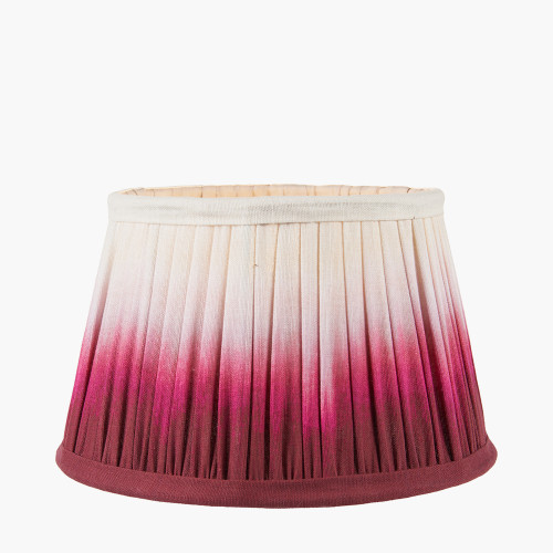 pacific lifestyle Scallop 35cm Red Ombre Soft Pleated Tapered Lampshade