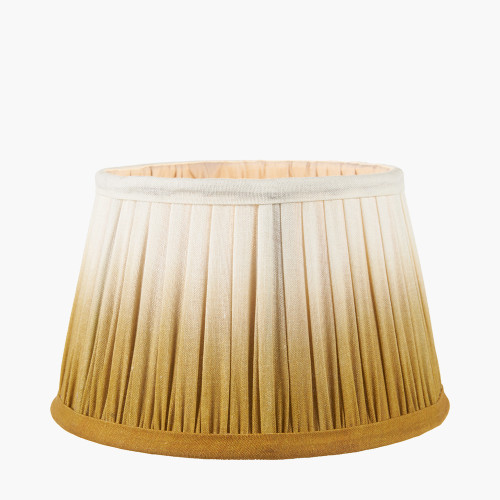 Pacific Lifestyle Scallop 40cm Mustard Ombre Soft Pleated Tapered Lampshade