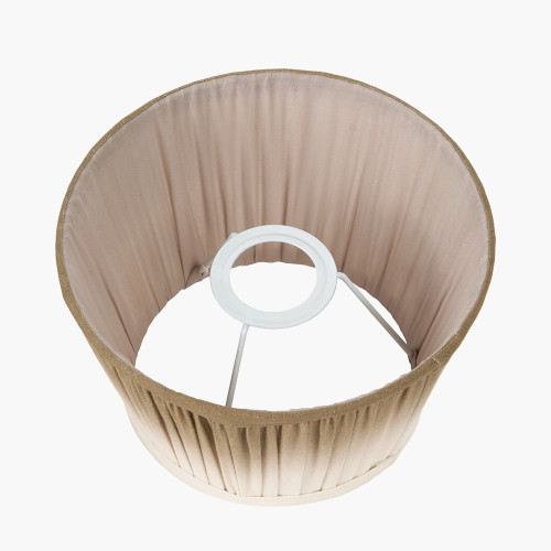 Pacific Lifestyle Scallop 40cm Taupe Ombre Soft Pleated Tapered Lampshade