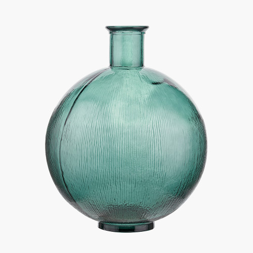 Pacific Lifestyle Sea Green Round Recycled Glass Vase