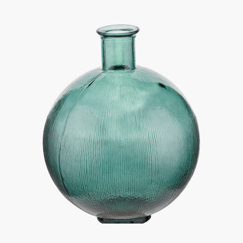 Pacific Lifestyle Sea Green Round Recycled Glass Vase