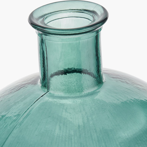 Pacific Lifestyle Sea Green Round Recycled Glass Vase