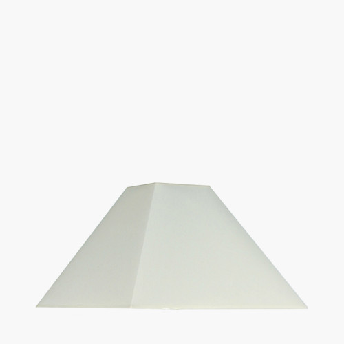 Pacific Lifestyle Seacomb Rattan Pyramid Floor Lamp Base With Pyramid 48cm Cream Cotton Tapered Square Lampshade
