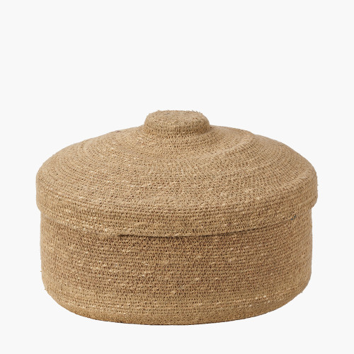 pacific lifestyle Seagrass Natural Lidded Round Basket