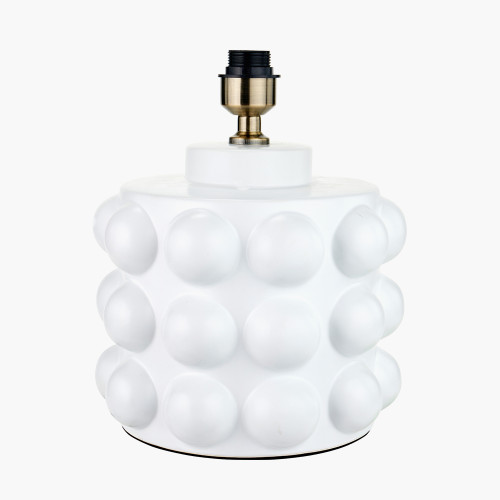 Pacific Lifestyle Serenity White Bobbled Ceramic Large Table Lamp Base