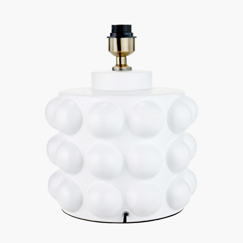 Pacific Lifestyle Serenity White Bobbled Ceramic Large Table Lamp Base