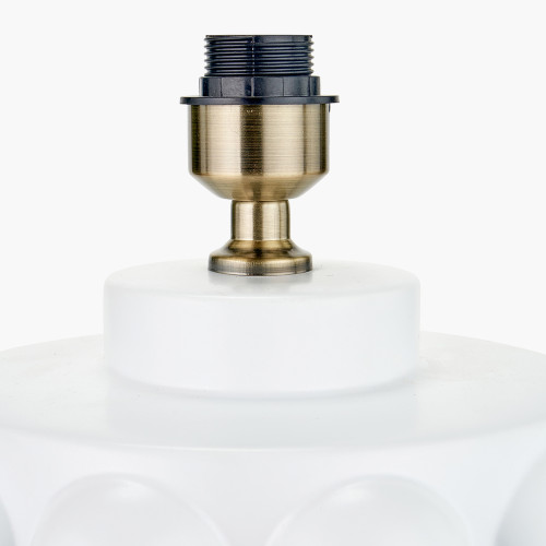 Pacific Lifestyle Serenity White Bobbled Ceramic Large Table Lamp Base