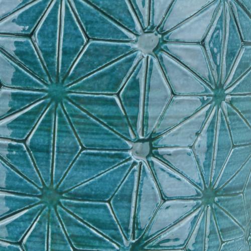 Pacific Lifestyle Sidra Aquamarine Stoneware Etch Detail Vase
