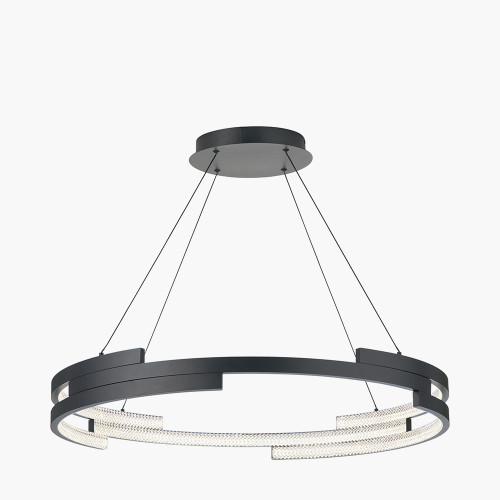 Pacific Lifestyle Sienna Black Metal LED Ring Pendant